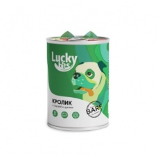 Консервированный корм Lucky bits для собак всех пород кролик, груша, цукини, 400 г