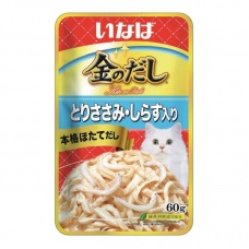 INABA влажный корм для кошек Kinnodashi Куриное филе с мальками ширасу, 60 г