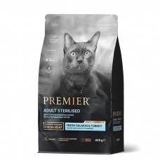 Premier Cat Salmon&Turkey STERILISED сухой корм для стерилизованных кошек, индейка и лосось