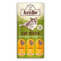 AlpenHof Лакомство Колбаски с курицей и рыбой для кошек, 3 шт.
