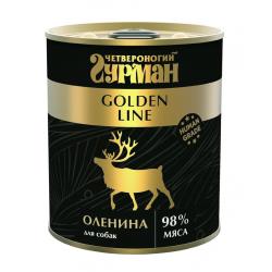 Четвероногий Гурман Golden консервы для собак натуральная оленина