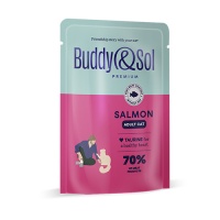 Buddy Sol пауч для врослых кошек, кусочки в соусе с лососем