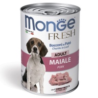 Monge Dog Fresh Chunks in Loaf консервы для собак мясной рулет свинина 400г