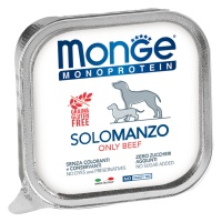 Monge Dog Monoprotein Solo консервы для собак паштет из говядины 150г