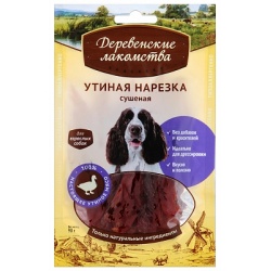 Деревенские лакомства. 100% Мяса Утиная нарезка сушеная для собак 90 гр.