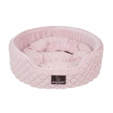 PINKAHOLIC Лежак для животных круглый с косточкой "Arctic Bed", розовый