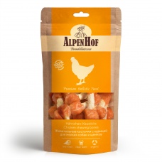 AlpenHof Лакомство Жевательные косточки с курицей для мел собак/щенков 50г