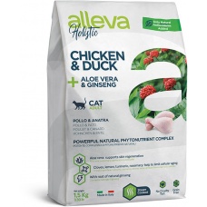 Сухой корм для кошек Alleva Holistic Chicken & Duck + Aloe vera & Ginseng