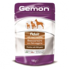 Gemon Dog Pouch паучи для собак кусочки дичи 100г