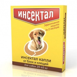 Инсектал капли для кошек и собак от 20 до 40 кг (1 пип/уп)