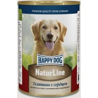 ХэппиДог Natur Line Консервы для собак, Телятина с сердцем, 0,410 кг 72247