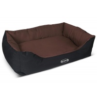 SCRUFFS Лежанка "Expedition Box Bed" с бортиком водонепроницаемая шоколад