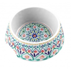 TARHONG Миска для животных "Boho Medallion", бежевая с рисунком, 18х18х7,1см (590мл)