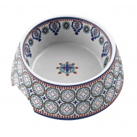 TARHONG Миска для животных "Moroccan", белая с рисунком, 18х18х7,1см (590мл)