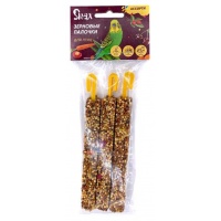 Зерновые палочки для птиц "Snax" ассорти (вишня, шиповник, овощи) 3 шт (75г)