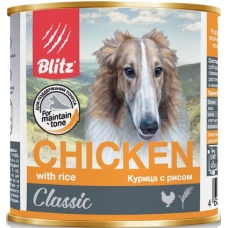Blitz Classic консервы для собак Курица с рисом