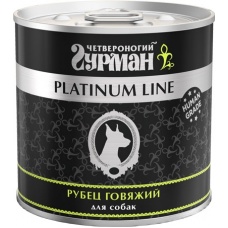 Четвероногий Гурман Platinum консервы для собак Рубец говяжий в желе
