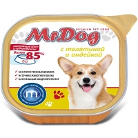 Mr.Dog консервы для собак с Телятиной и индейкой