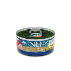 Farmina N&D CAT NATURAL влажный корм для кошек тунец с курицей, 70 г